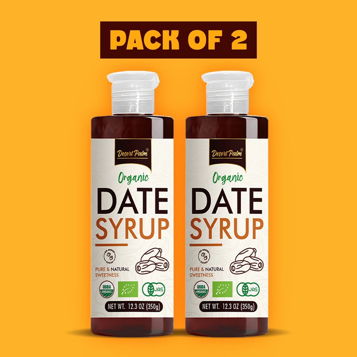 Certified Organic Date Syrup (Pack of 2)