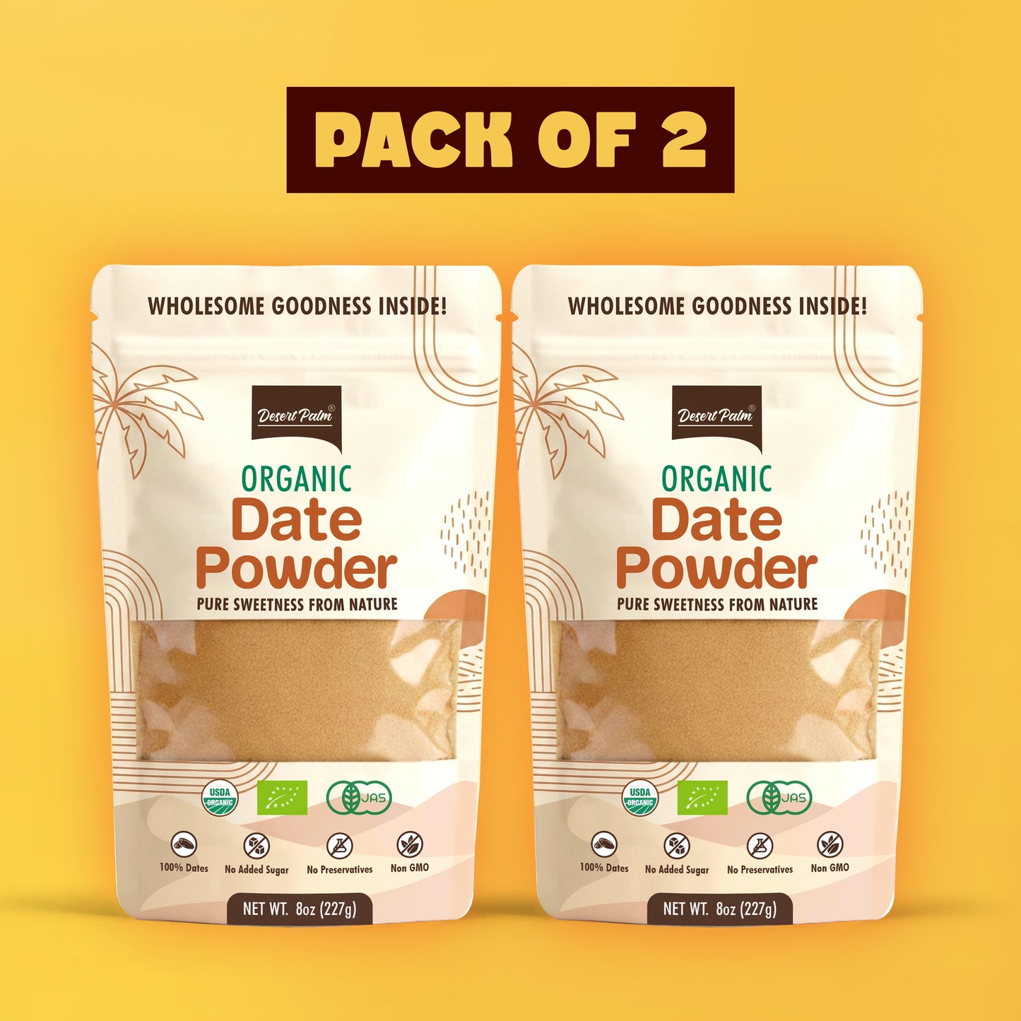 Organic Date Powder – Pack of 2 | Natural Sweetener